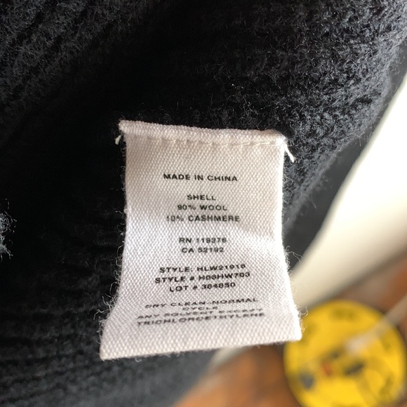 NWT Helmut Lang Black Cashmere Blend “Destroyed” Design Knit Dress - Picture 8 of 15